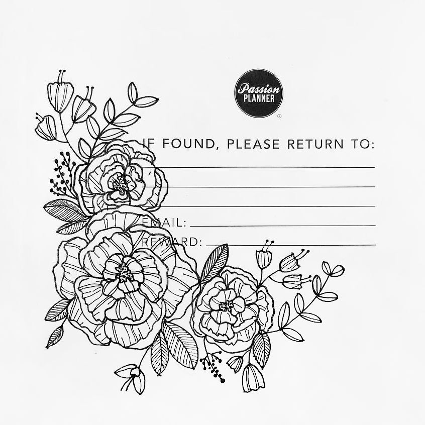 Floral Drawing in Passion Planner