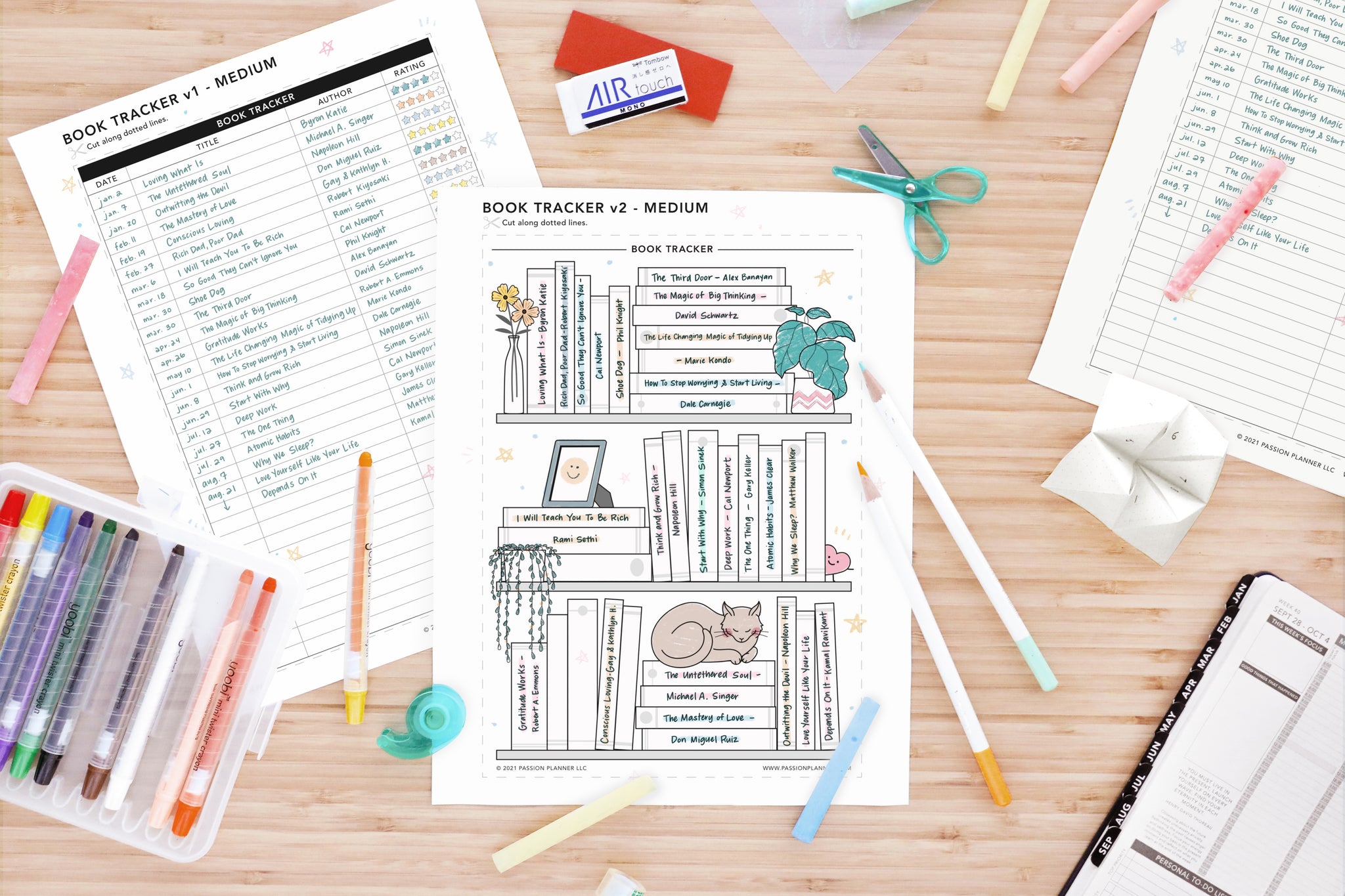 Chart and Illustrated Versions of the Book Tracker PDF 