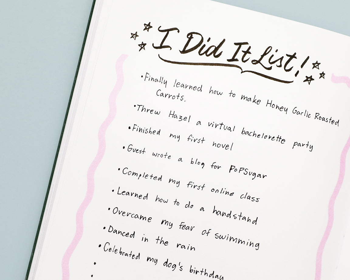 Create an "I Did It List" in the dotted pages of your Passion Planner at the end of each year. List your accomplishments, big or small!