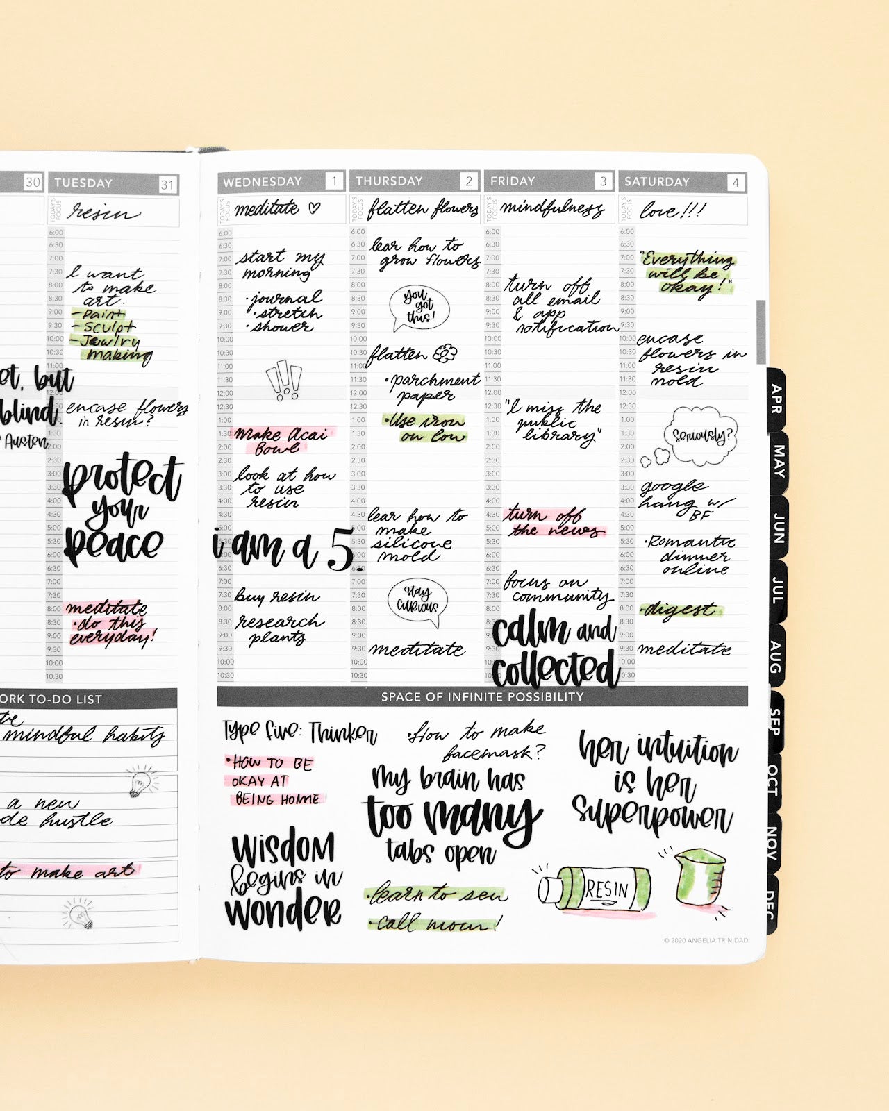 Enneagram 5 Passion Planner Layout (The Investigator)