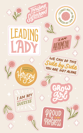 Women's Empowerment Sticker Book Designs by April Moralba