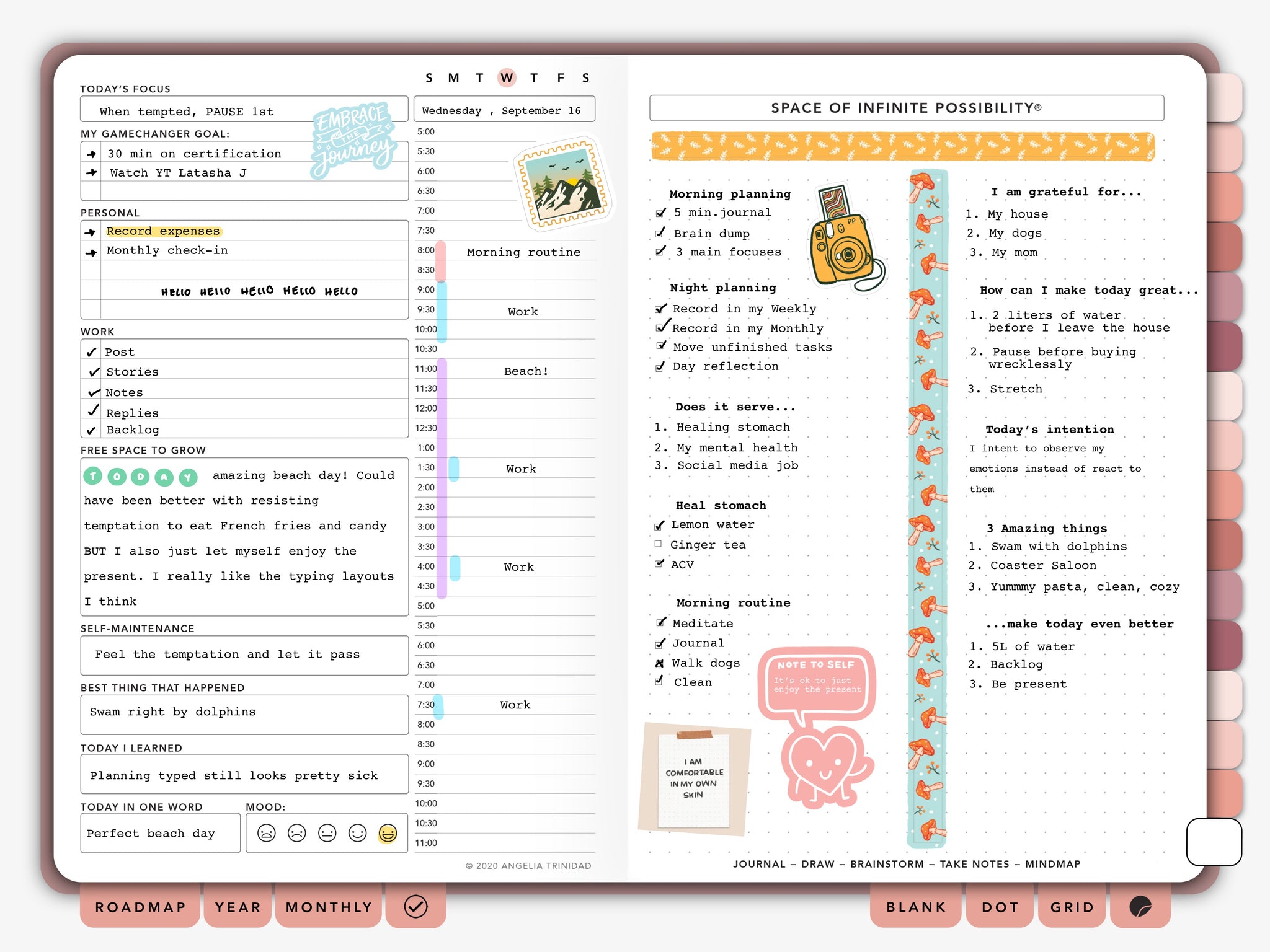 Passion Planner Digital Daily Spread