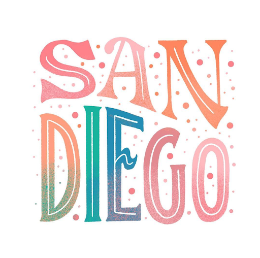 "San Diego" Lettering by April Moralba