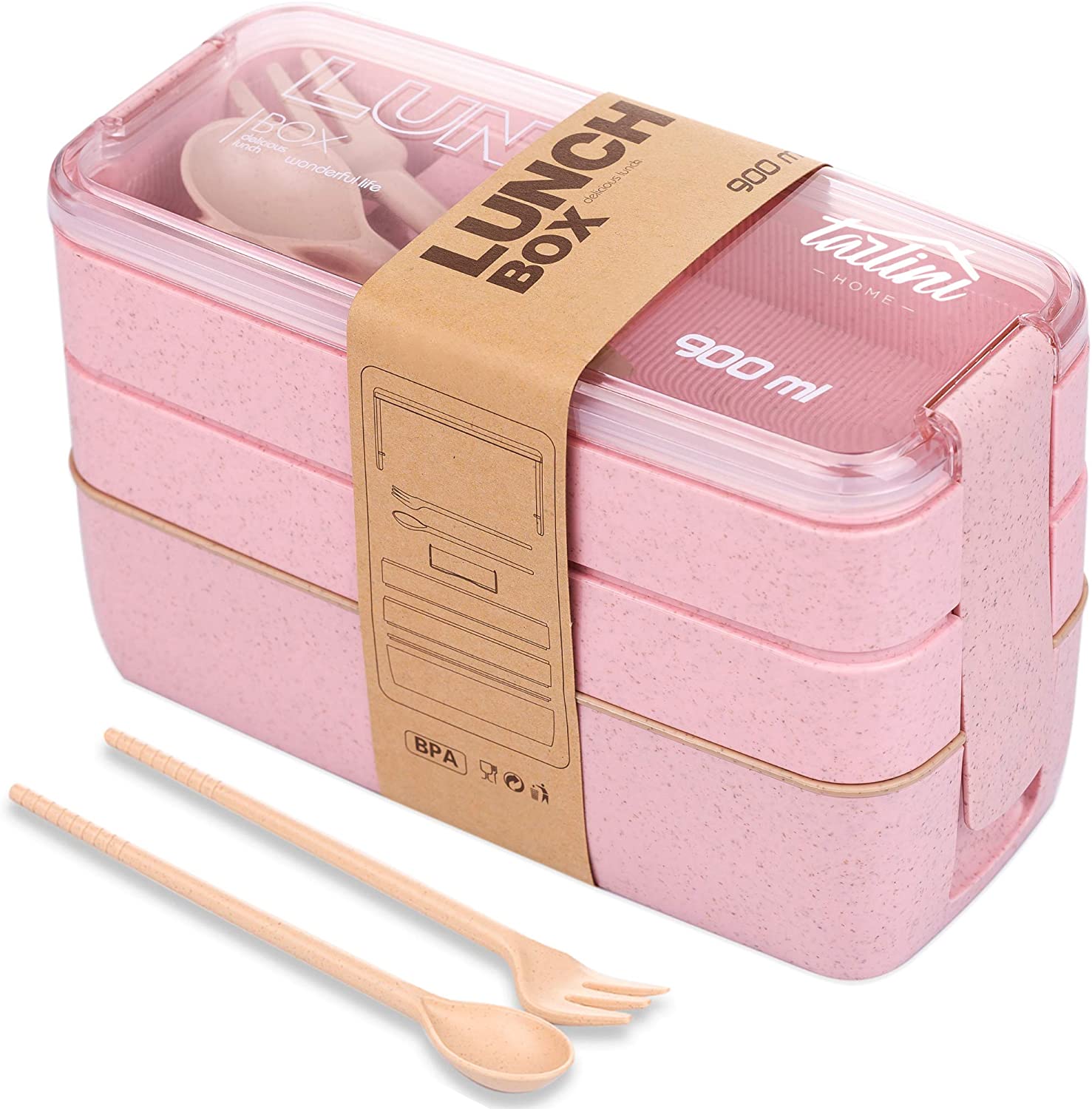 Pink Bento Lunch Box Container