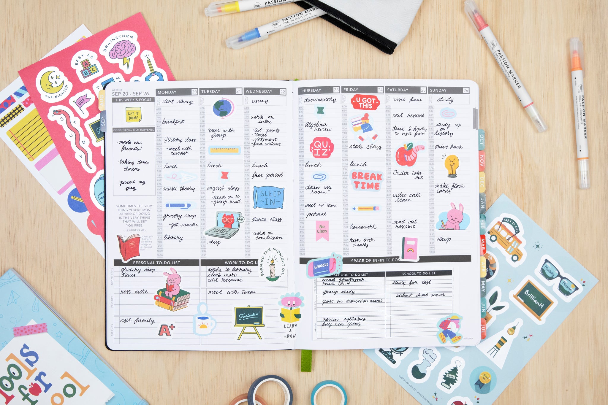 School Stickers | Tools for School Sticker Book by Passion Planner