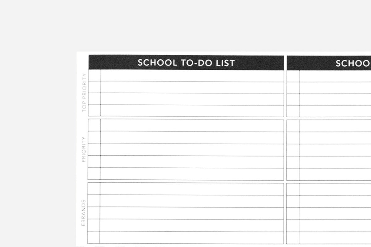school assignment to do list