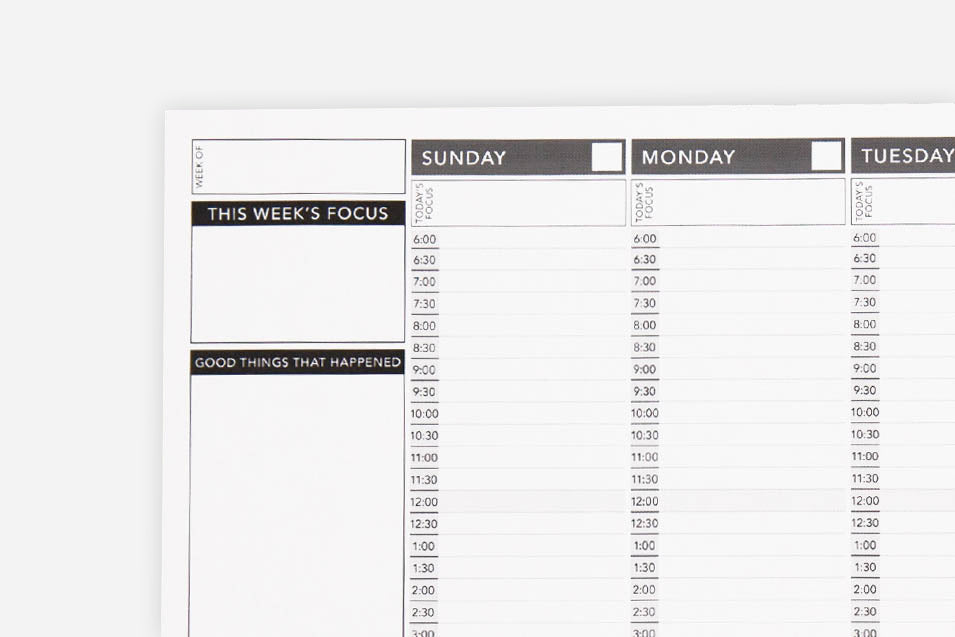 Undated Weekly Layout PDF Free Printable Passion Planner