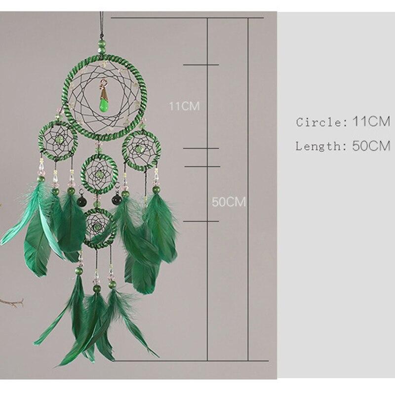 Creative simple handmade forest dream catcher crafts decorative ornaments gift bedroom living room wall hanging feathers-60134-[rave outfit]-Euphoria