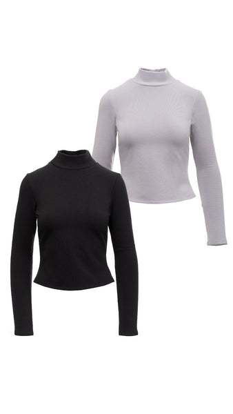 Turtle Neck Eco Friendly sweaters in black and grey