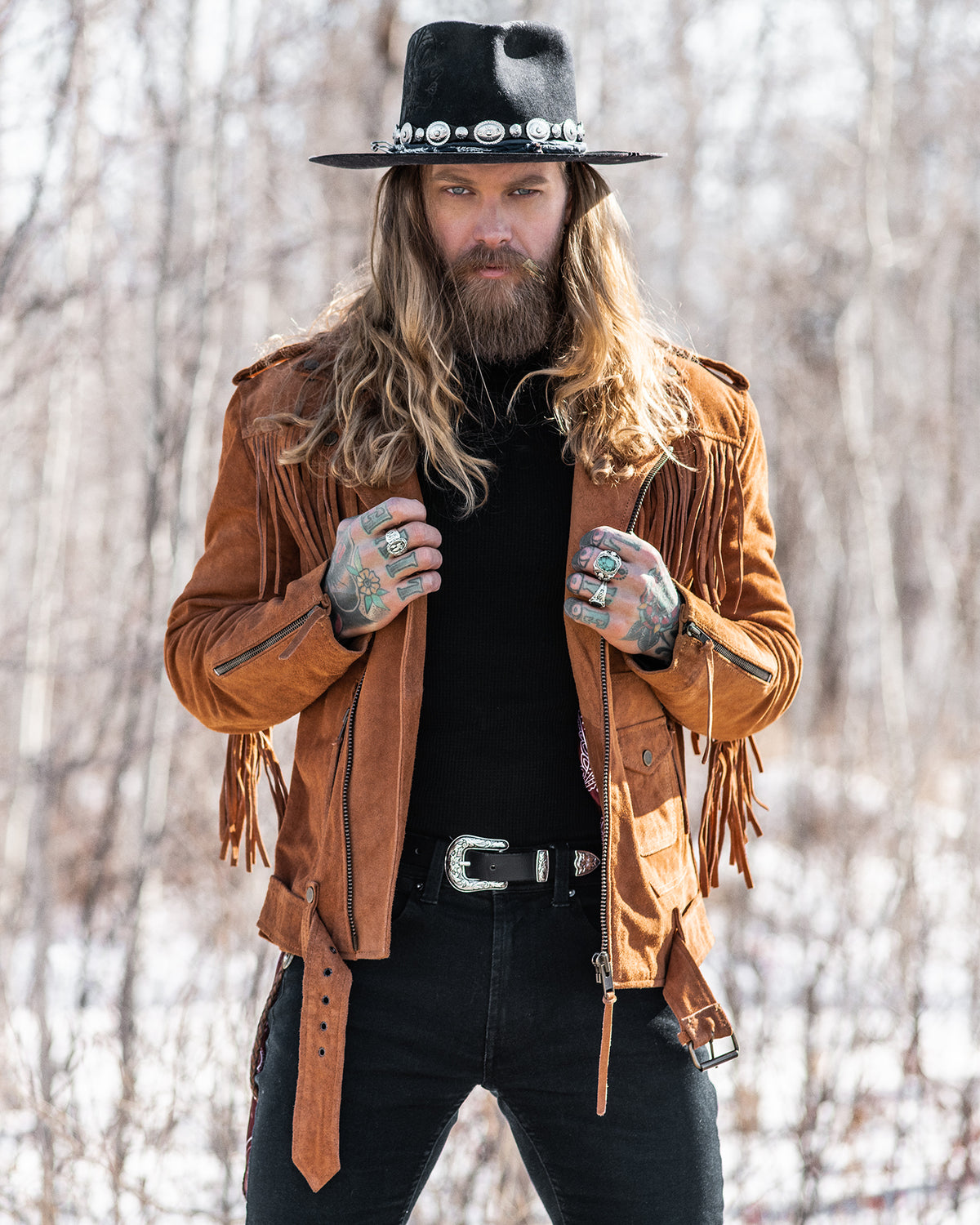 leather jacket cowboy