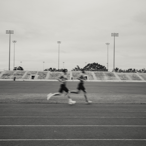 Raw Endurance Athletes Jogging Together