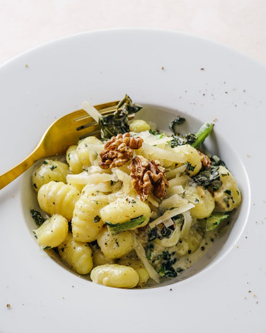 A plate of potato gnocchi