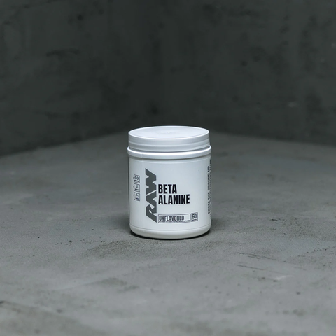 A container of Beta Alanine from RAW