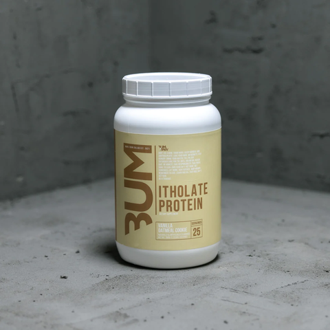 A tub of CBUM’S Itholate Protein