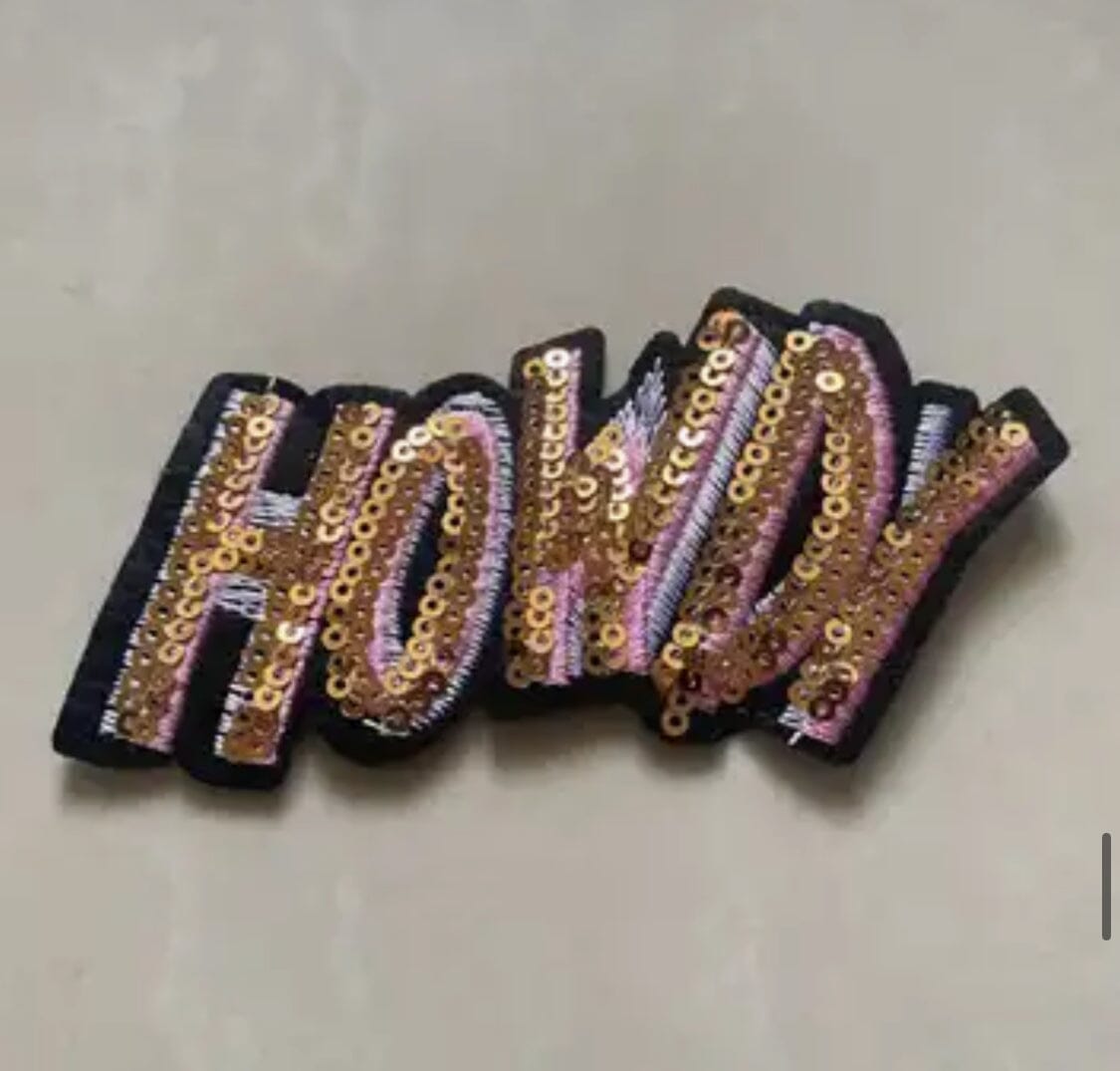 RTS 4" Sequin Howdy Chenille Iron On Patch