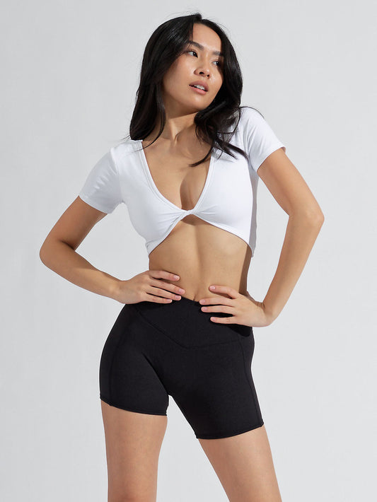 Henley Ribbed Crop - Oak – Buffbunny Canada