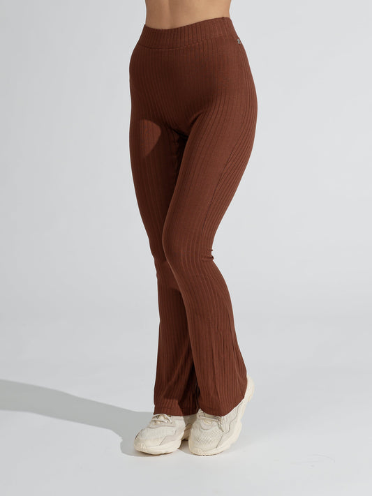 Ribbed Booty Pant - Mocha