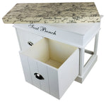 White Seat Bench With 2 Drawers & Lid 70cm - Elephinto.com