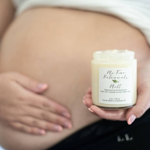 Me Time Botanicals Melt Magnesium and Oat Body Cream for Pregnant women, restless legs and better sleep