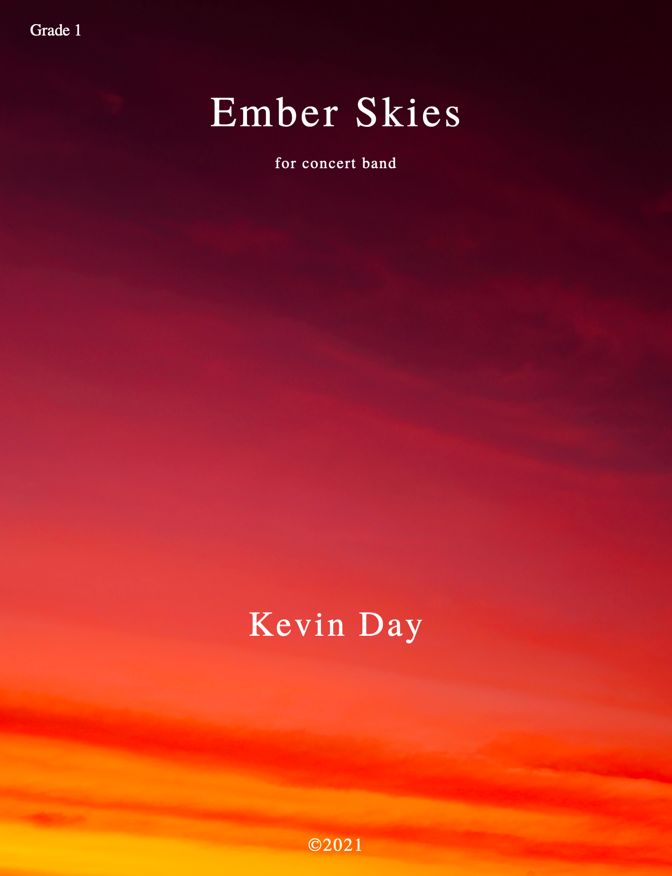 Murphy Music Press - Grade 1.5 - Ember Skies - Kevin Day - Hardcopy Sc & Pts