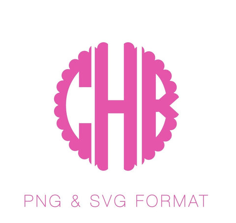 Download Scalloped Circle Png Svg Monogram Font Herrington Design