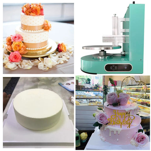 Amazon.com: Semi Automatic Birthday Cake Icing Machine, Cake Bread Cream  Decoration Spreader Smoothing, 4-12 Inch Round Cake Cream Spreading Coating  Filling Machine: Home & Kitchen