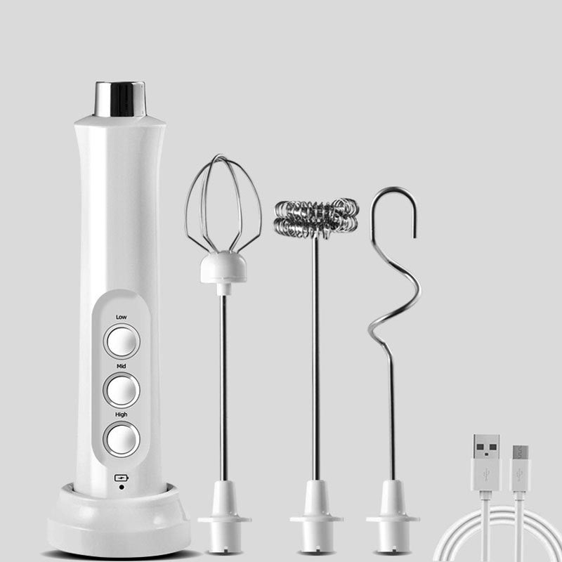 Image of 3 In 1 Portable Rechargeable Electric Handheld Milk Frother Maker