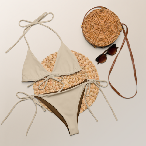 triangle bikini string almond brown sexy bikini pepmelon