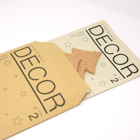 Christmas tree trivets in natron envelope kraft paper design packaging