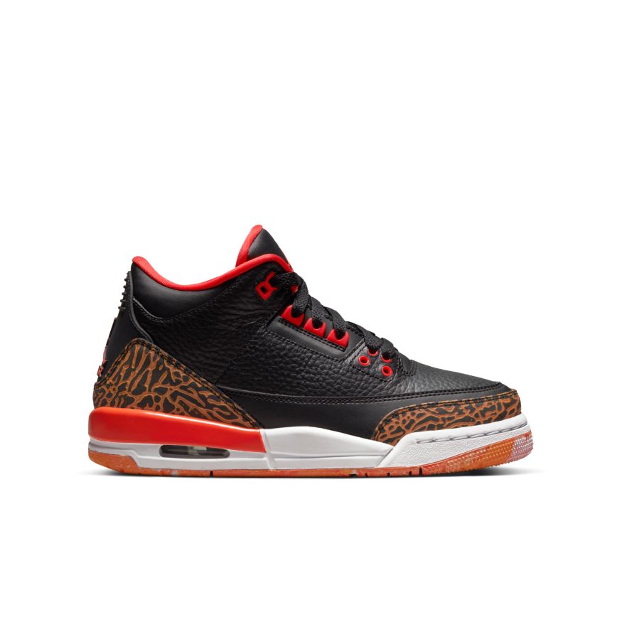 black and orange jordan 3