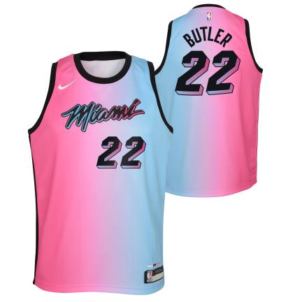 miami blue and pink jersey