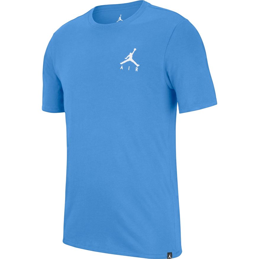 blue and white jordan shirts