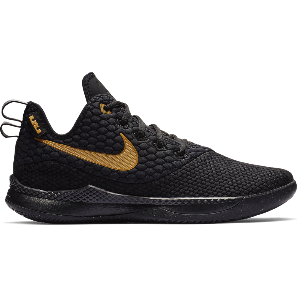 lebron black and gold basketball shoes