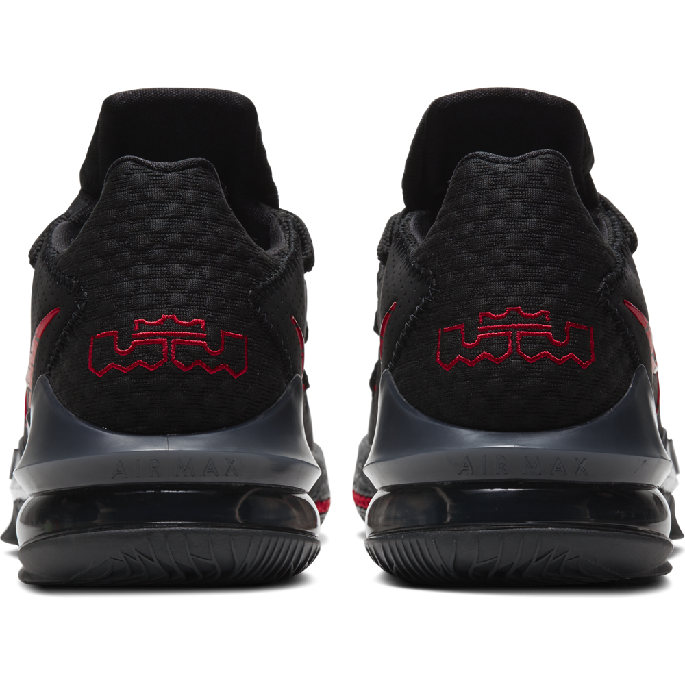 nike lebron 17 low black red dark grey