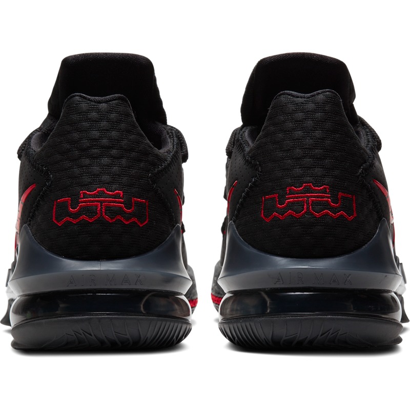 nike lebron 17 low black red dark grey