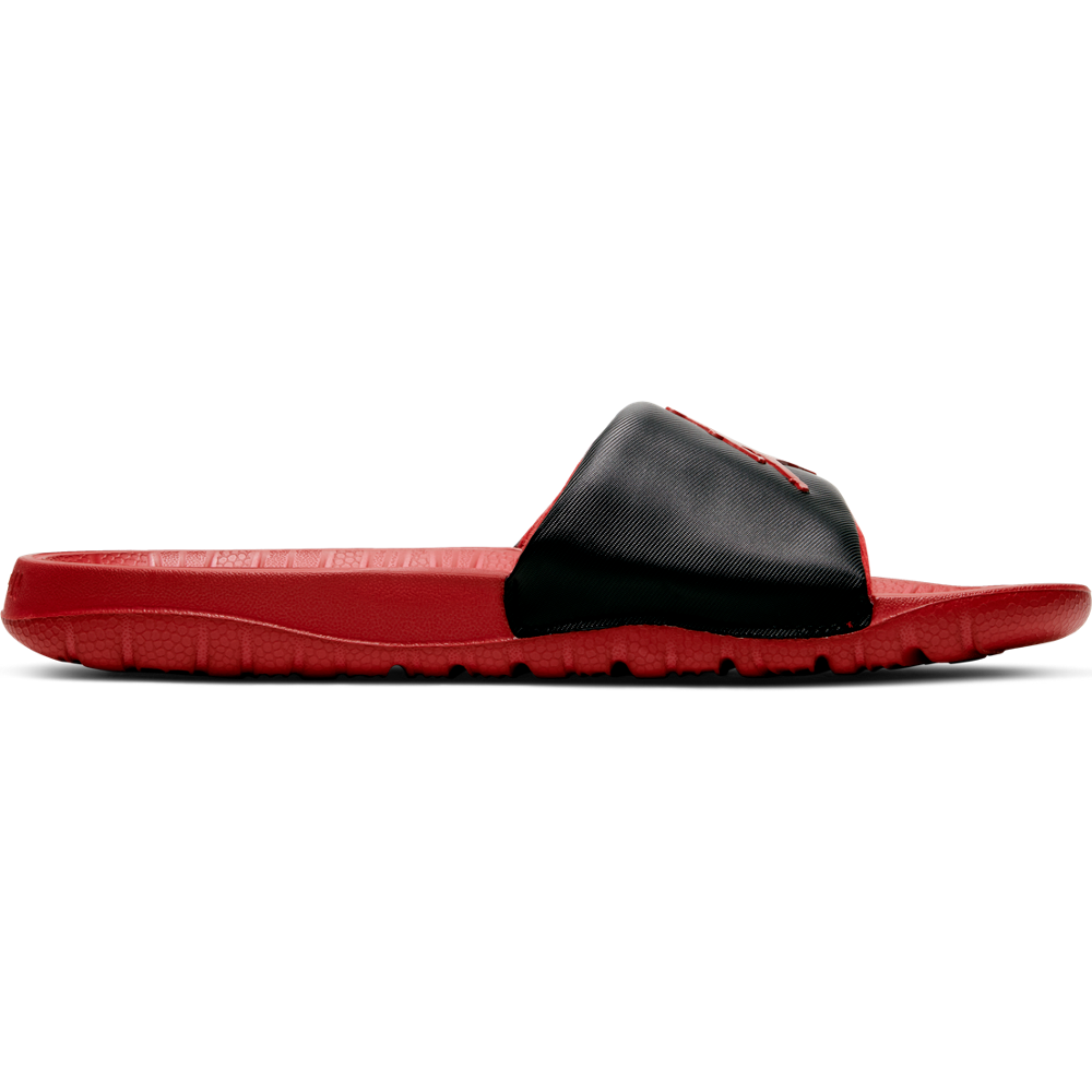 jordan break slide black red