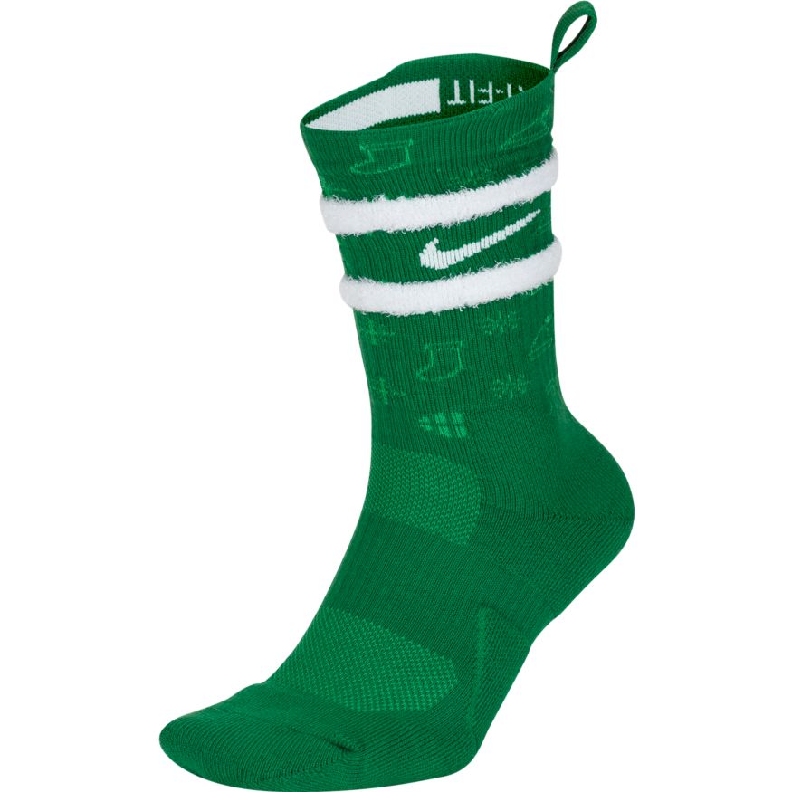 white and green nike socks