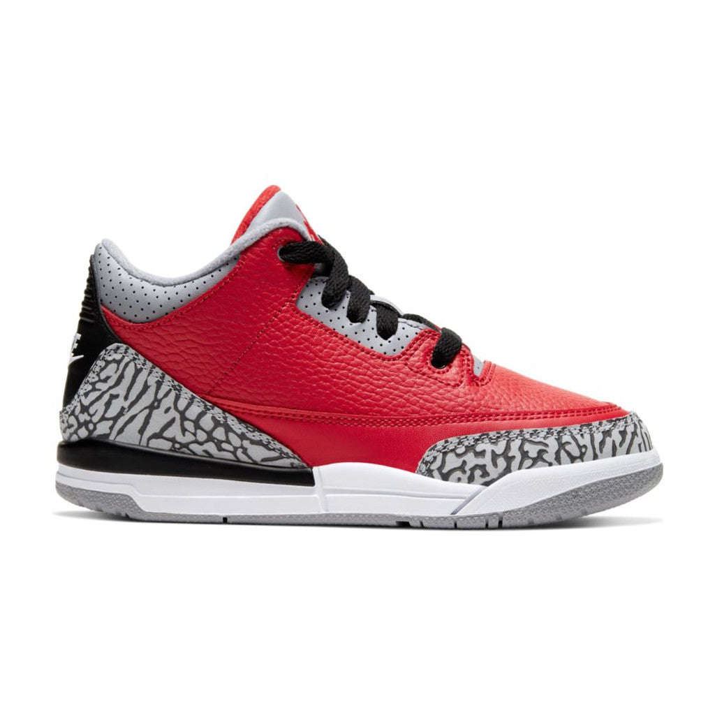 jordan 3 red cement kids