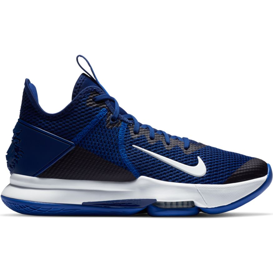 blue and white nike basketball shoes