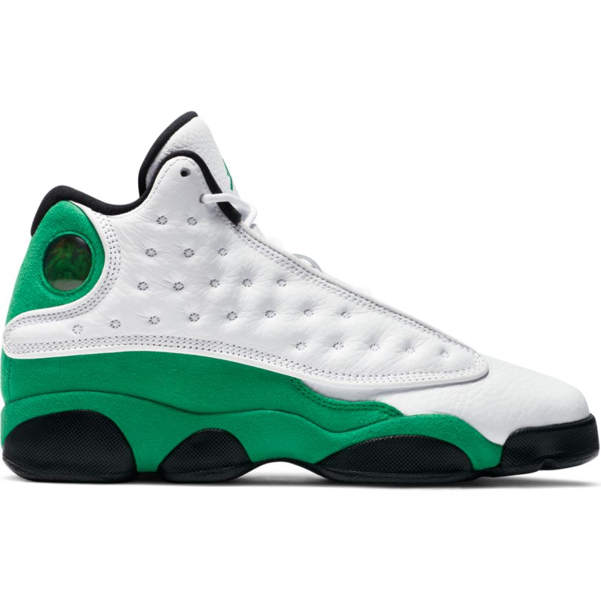 black and green jordan 13s