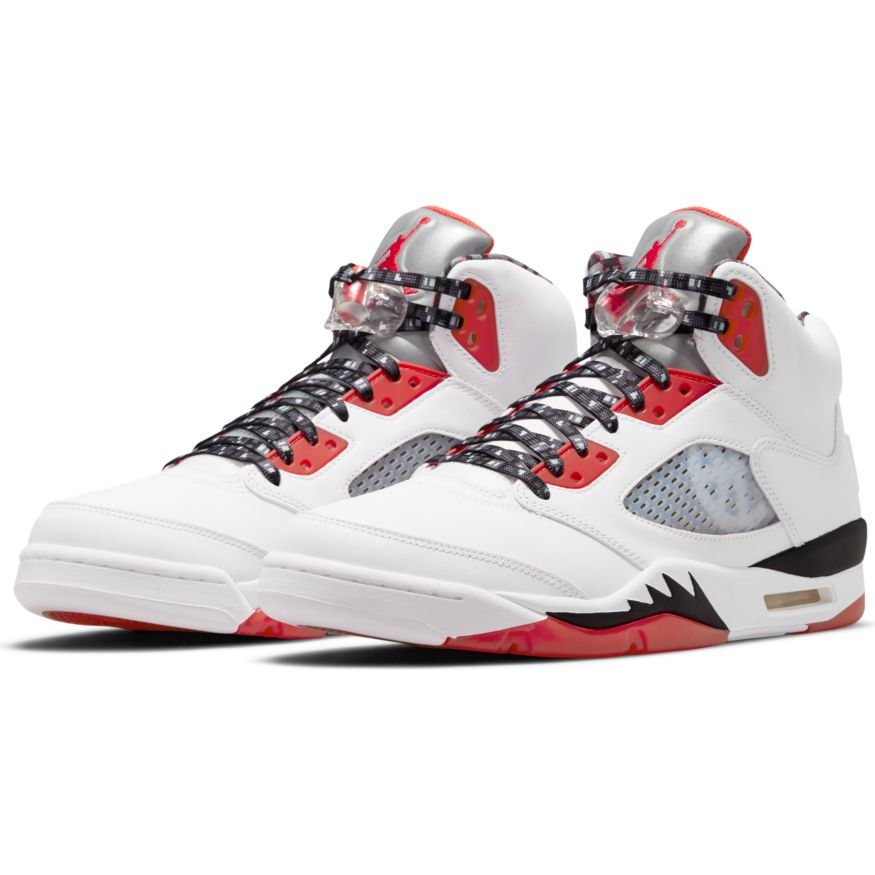 Air Jordan 5 Retro Quai 54 Men S Shoe White Black Red Bouncewear