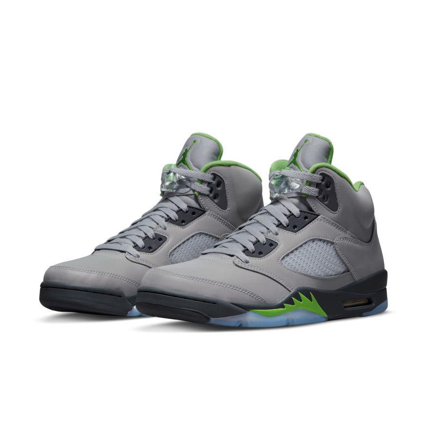 jordan 5 grey and green