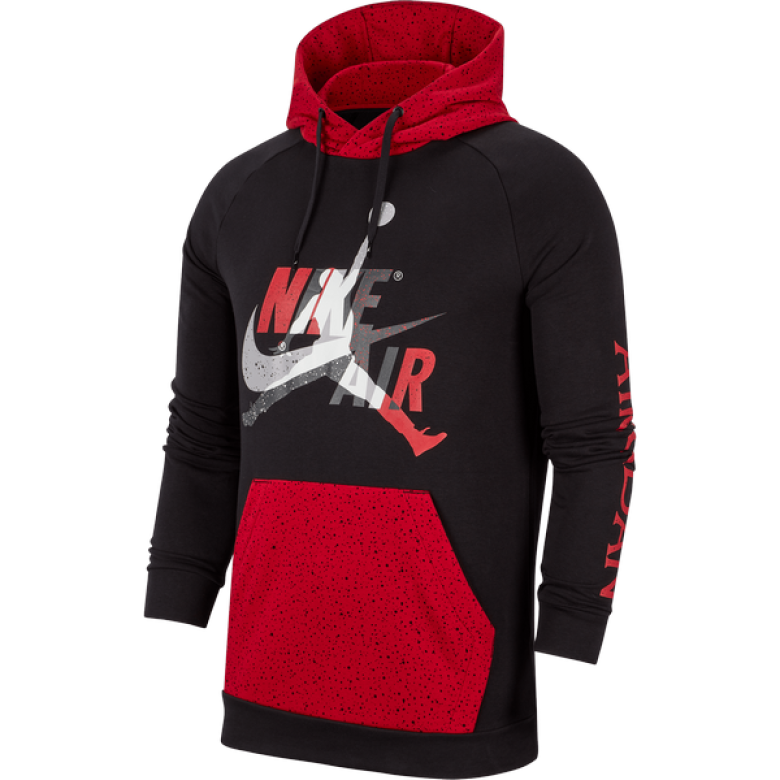 black and red air jordan hoodie