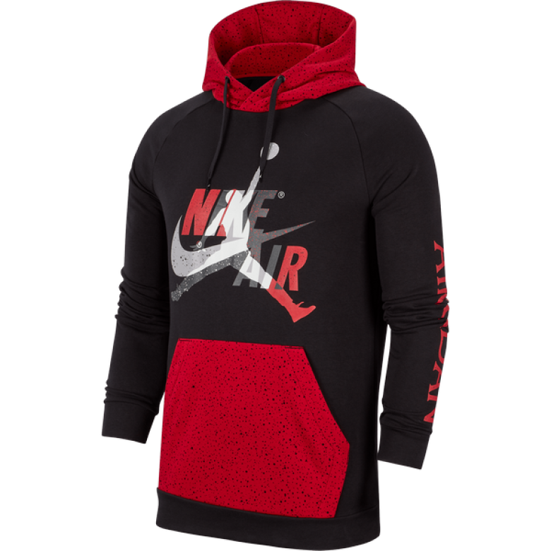 air jordan black and red hoodie