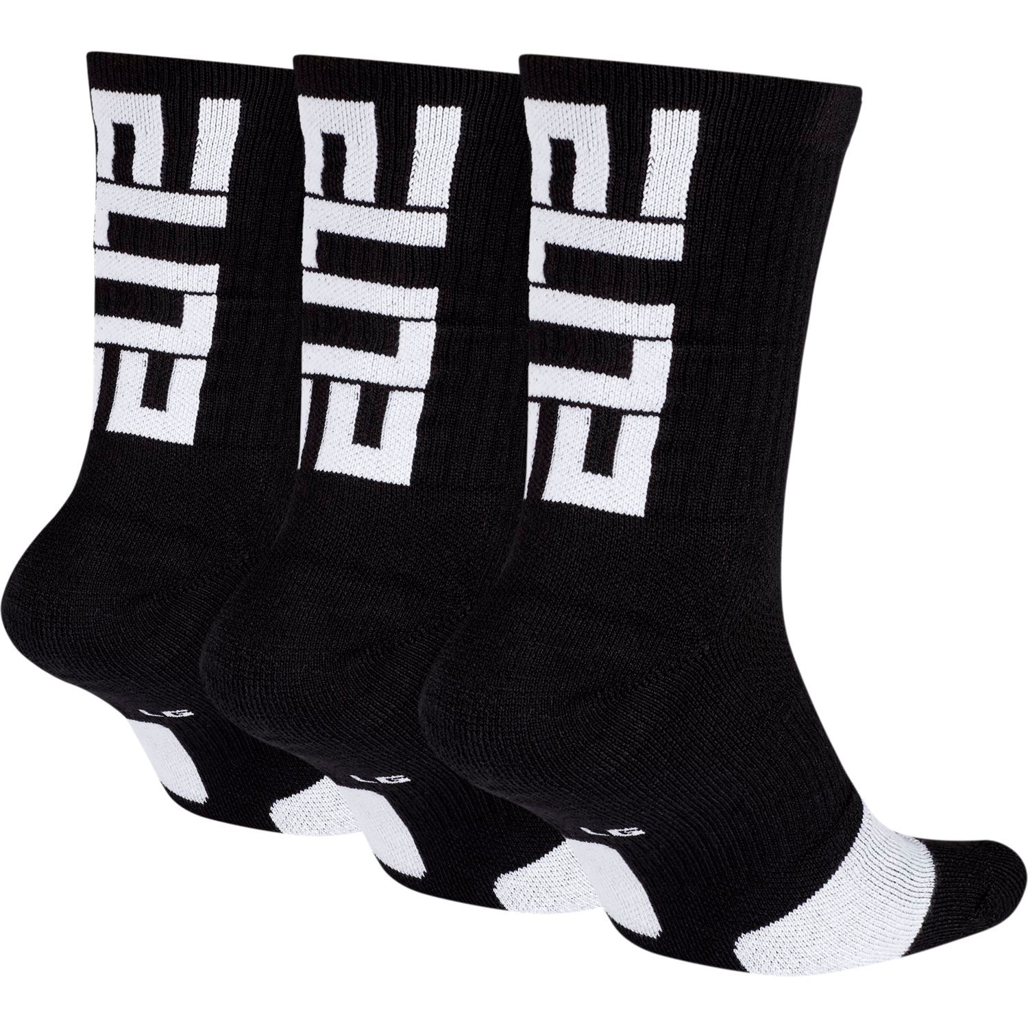 elite socks black and white