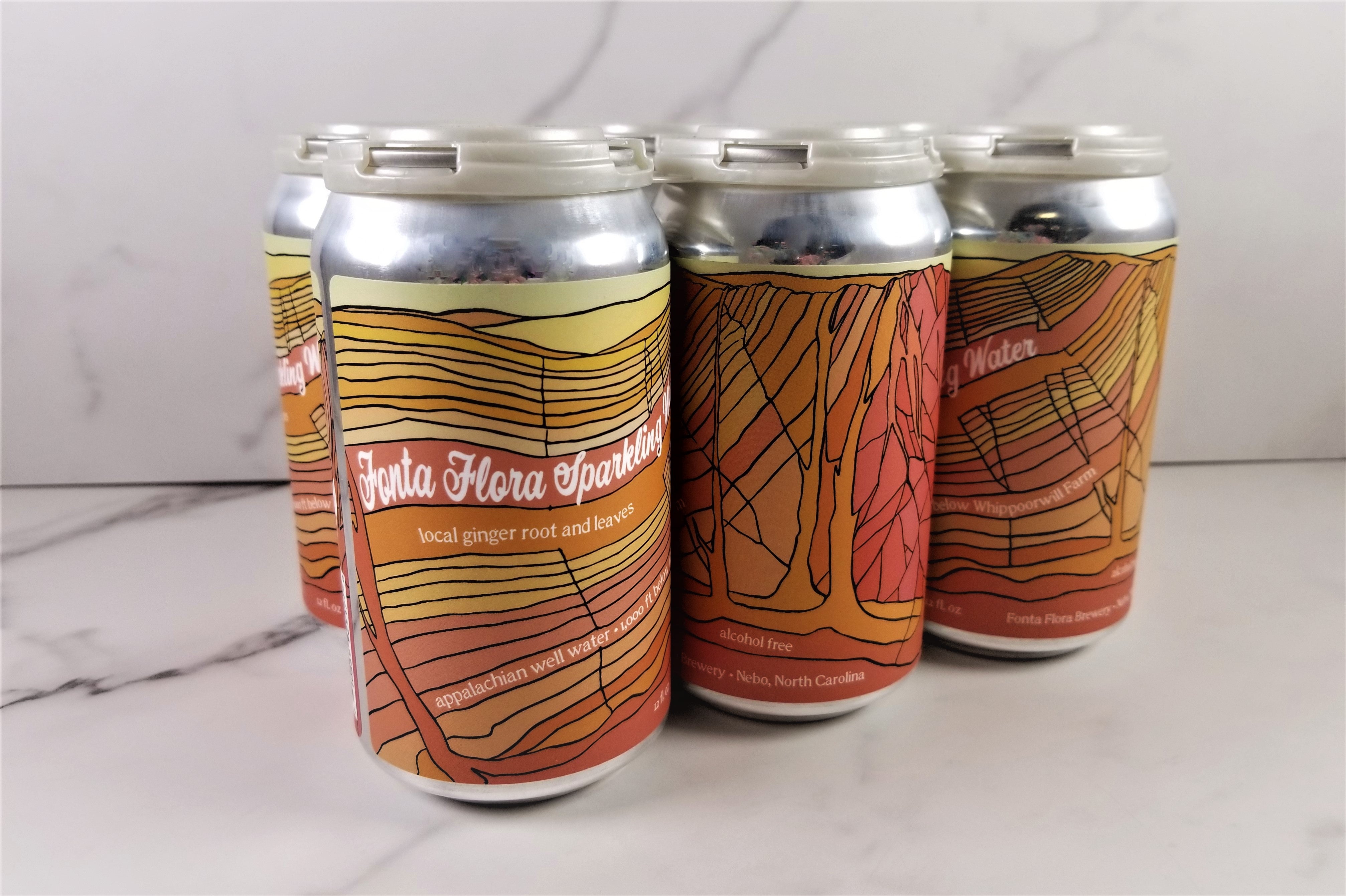 Ginger Root & Leaves Sparkling Water - 12 oz