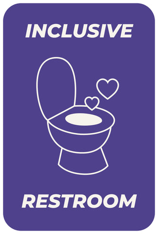 Print out of gender neutral restroom sign