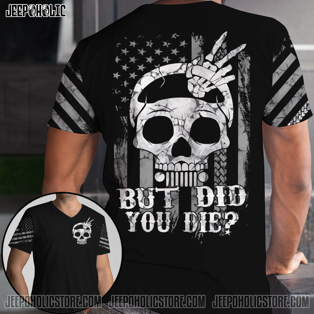 BUT DID YOU DIE SKULL JP WAVE B&W ALL OVER PRINT - TLTM2110212
