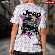 Load image into Gallery viewer, PERSONALIZED JP GIRL TRIANGLE COLORFUL BASEBALL JERSEY - TLTY3103221