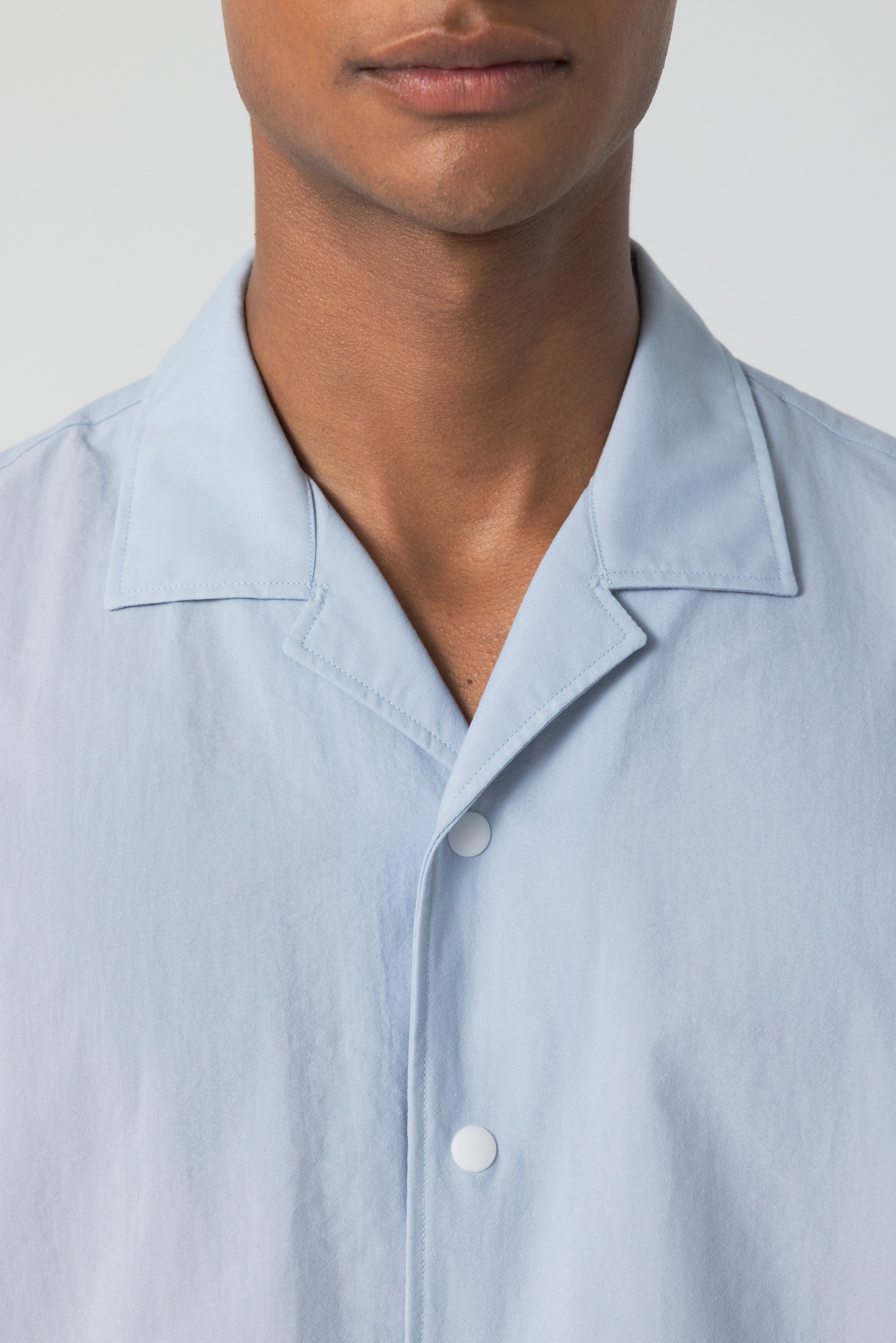 Officine Générale Men's Eren Seersucker Bandana Short Sleeve Shirt -  Navy/White